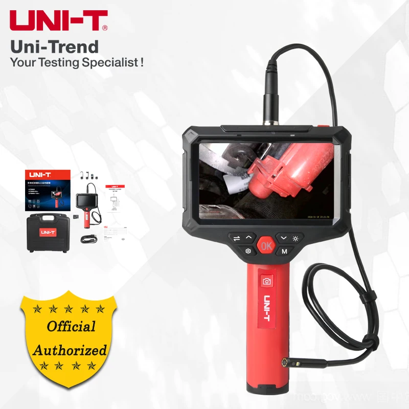 ooUNI-T UT668 Series Handheld Dual Lens Industrial Borescope;200W HD Camera/IP67 Waterprf and Dustproof Camera