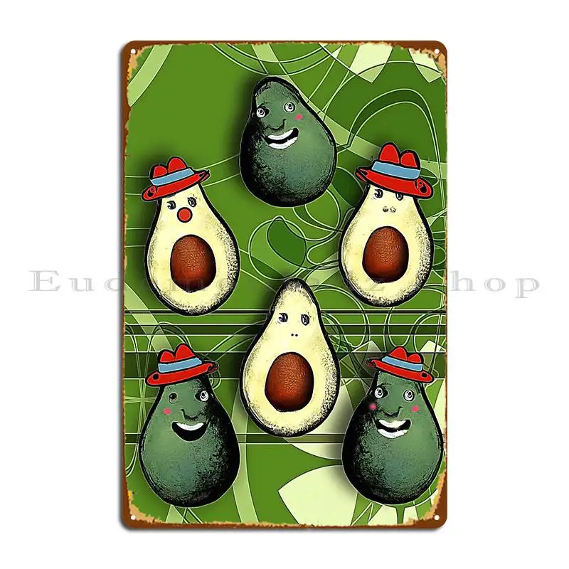 Funny Avocados Metal Plaque Club Cinema Home Garage Personalized Tin Sign Poster