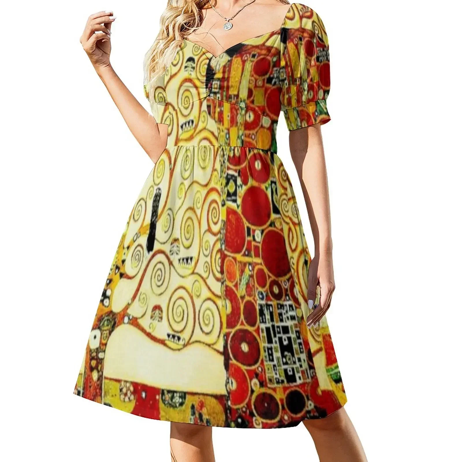 

The Tree of Life by Gustav Klimt | Art Nouveau Symbolism Sleeveless Dress party dress women elegant luxury Dress