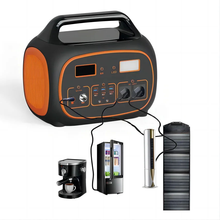 600W 1000W Battery-Powered Portable Power Station Solar Generator For Devices and Appliances Camping Event Home Backup