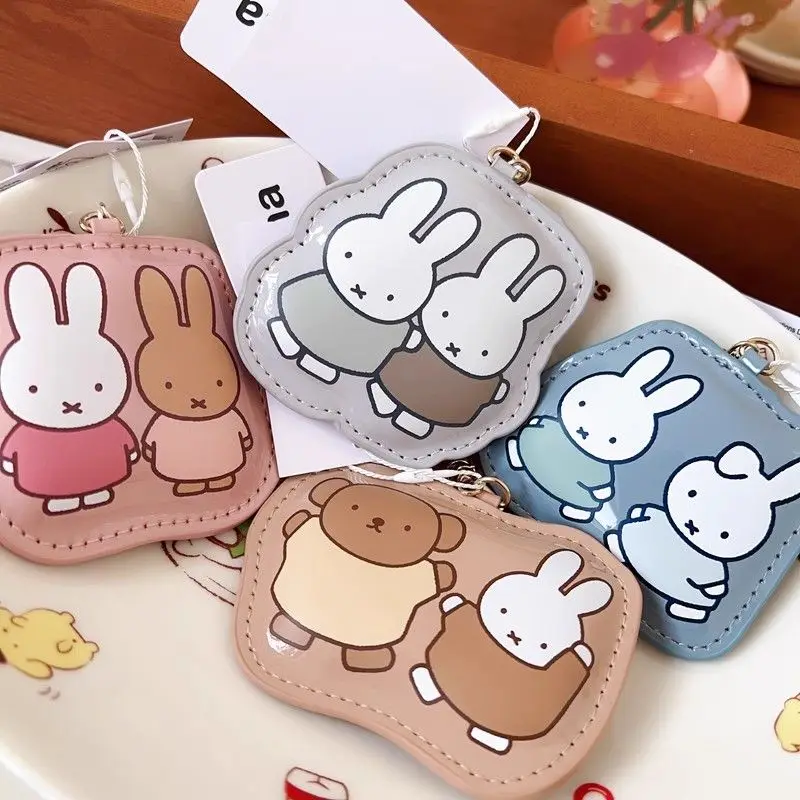 

New Kawaii Miffy Keychain Cartoon Cute PU Key Pendant Bag Hanging Decoration High Appearance Gift for Girls Children's Toys