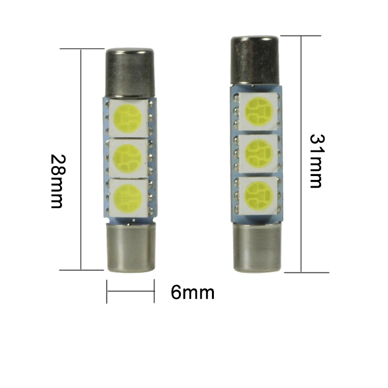 10pcs Ampoule Led Festoon 31mm 28mm Light C5W C3W 12 24 Volt Auto Bus License Plate Bulb 12v 24v Car Truck Interior Doom Lamp