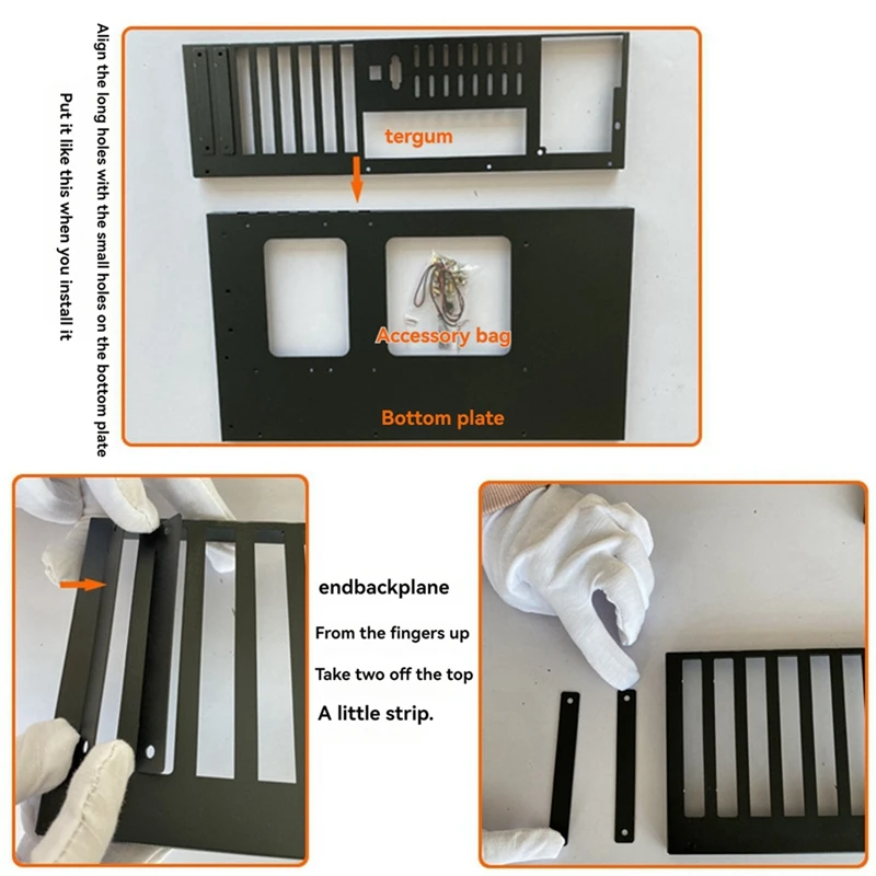 Quadro de chassi aberto amplamente corpo dissipação de calor design engrossado suporte da placa mãe para placas-mãe atx/M-ATX/itx