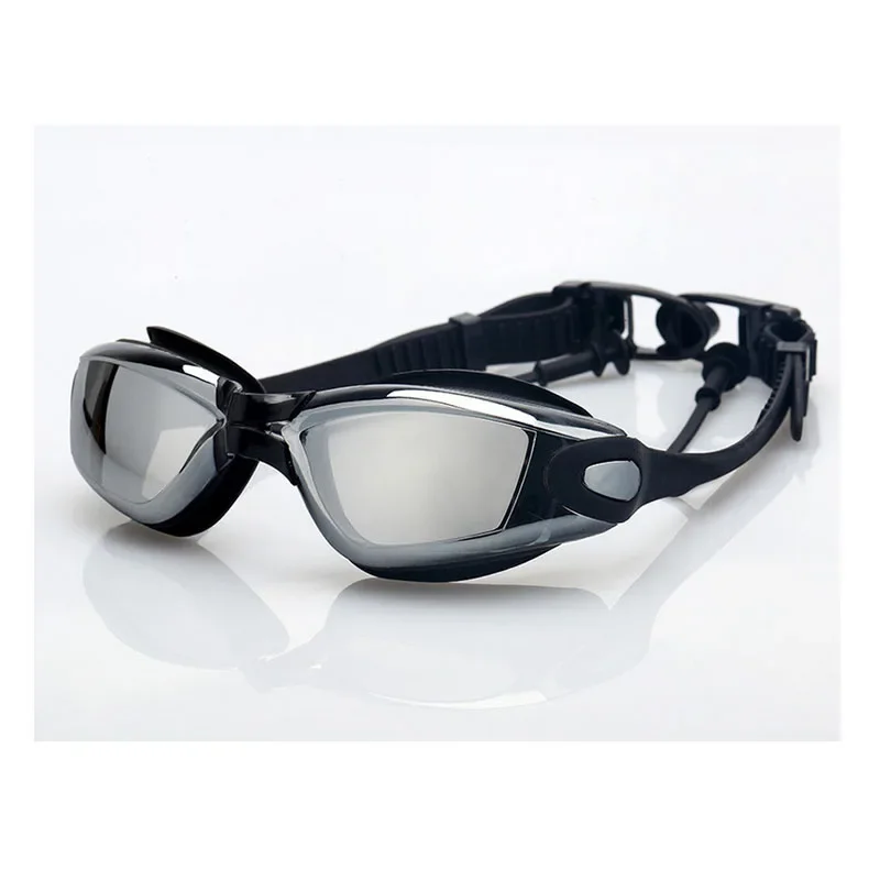 Myopia Swimming Glasses Earplug Professional Adult Silicone Swim Pool Glasses Anti Fog Men Women Optical Waterproof Eyewear