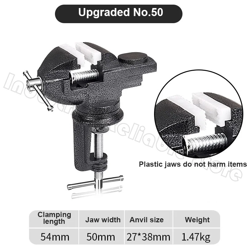 Mini Bench Vise Multi-Functional Steel Miniature Small Jewelers Hobby Clamp On Table Flat Pliers Tool Vise