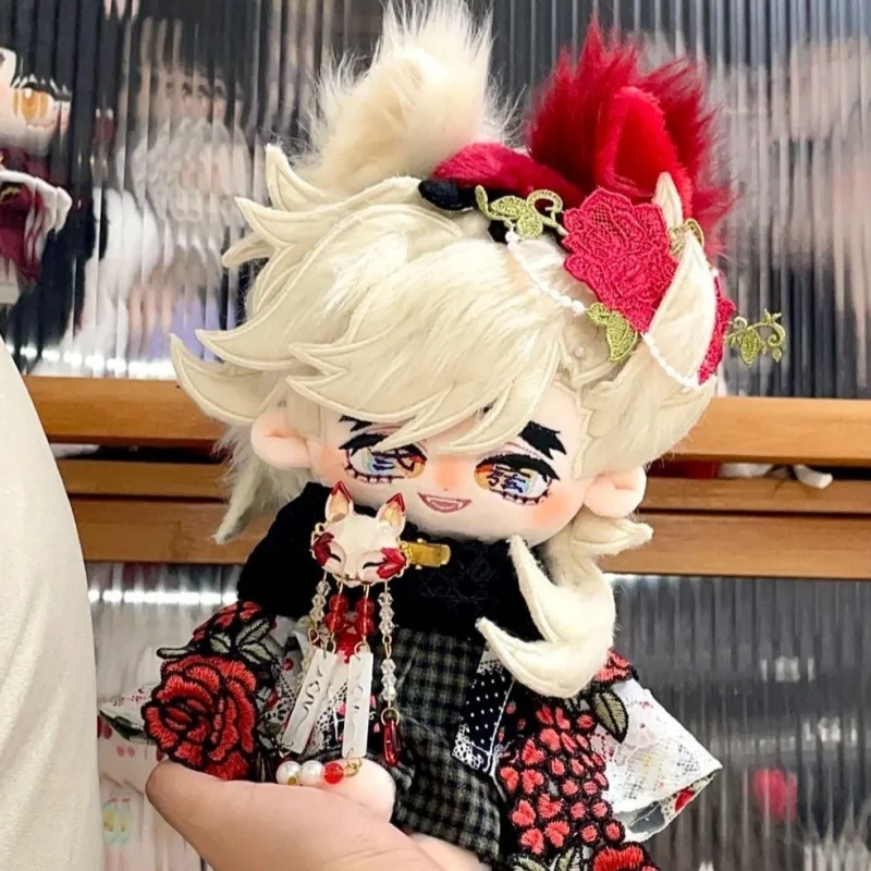 In Stock 20cm Anime Attributes Role Douma Kawaii Cosplay Cotton Doll Cute Fluffy Cotton Pillow Mascot  Halloween Christmas Gifts