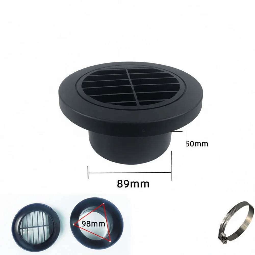 90mm Hose Connector T Pipe Fitting For Diesel Parking Heater Duct Vent Outlet Adapter Air Heating System Accessory For Truck RV