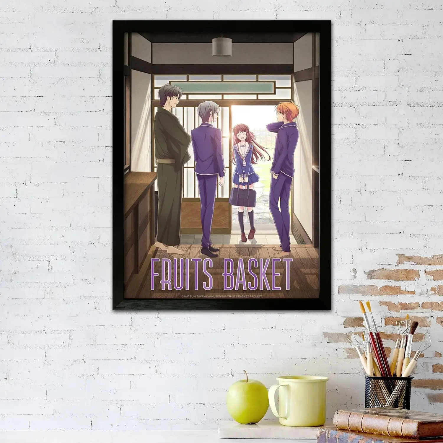 Fruits Basket Tohru Sohma Kyo Sohma Yuki Canvas Art Poster and Wall Art, Print, Modern Family Bedroom Decor,Decorative painting