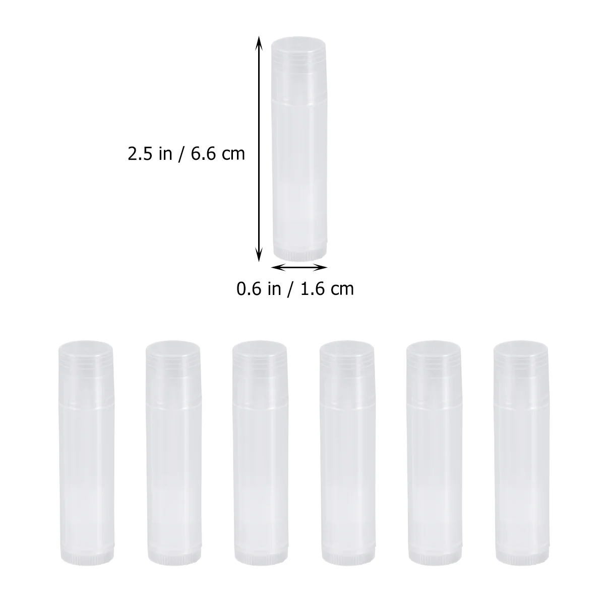 25 Pcs Lip Container Tubes Balm with Caps Lipgloss Lipstick Clear Empty Containers