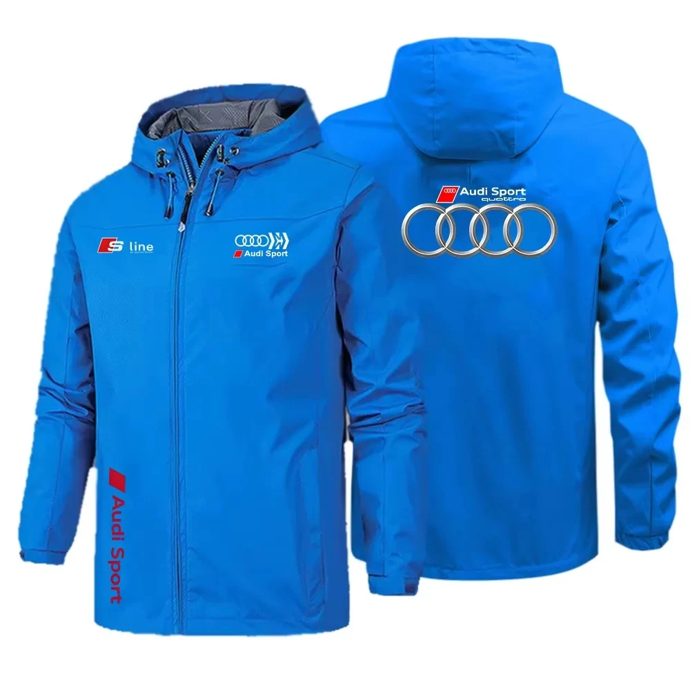 Men's Sport-Style Waterproof Breathable Jacket with Audi Logo Off-Road Racing Jacket 2026 Model Quick Shipping view 3