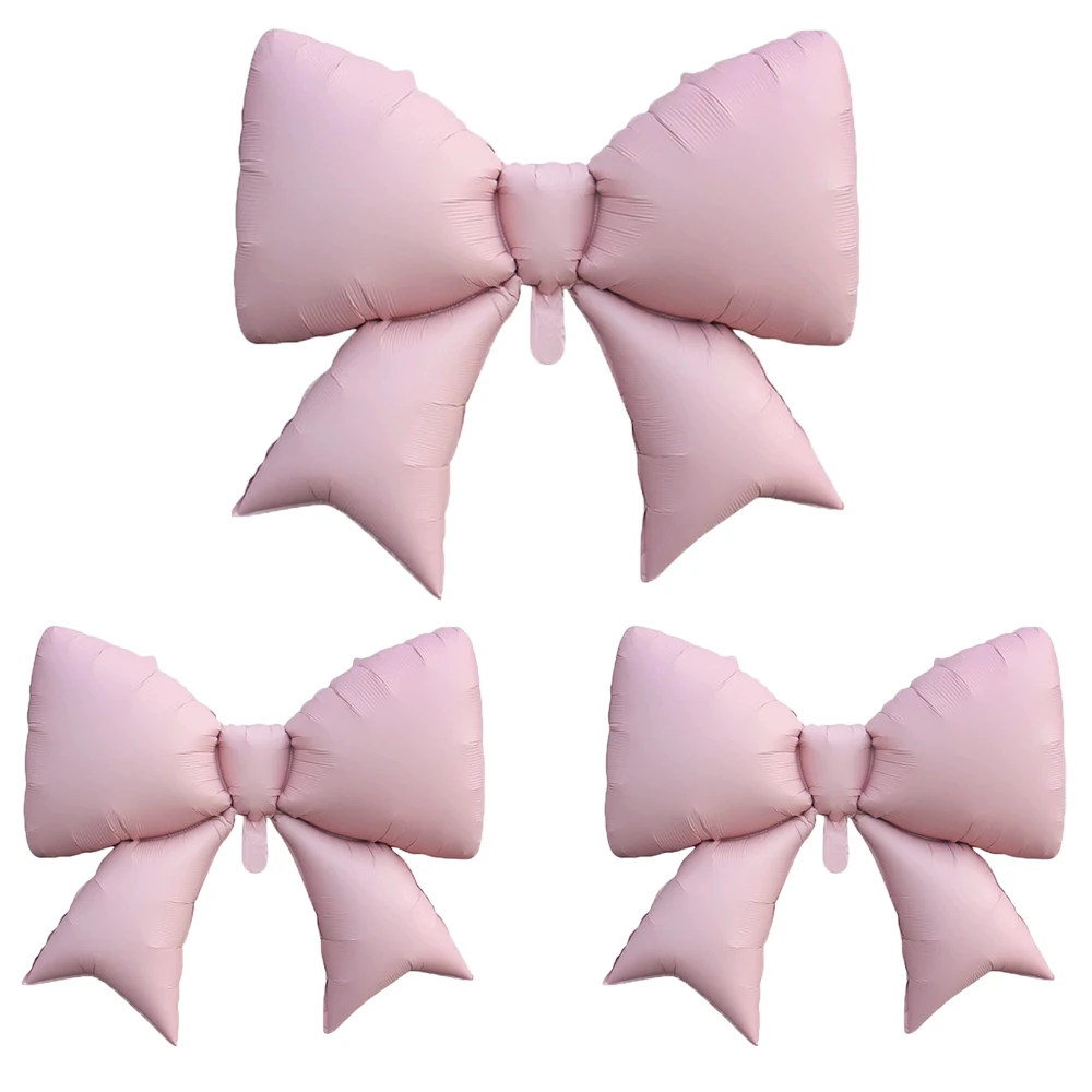 3 Stück große rosa Schleifen-Aluminiumfolienballons für Babyparty, Mädchen, Geschlecht offenbaren, Geburtstagsfeier, Hochzeit, Verlobung, Dekorationen