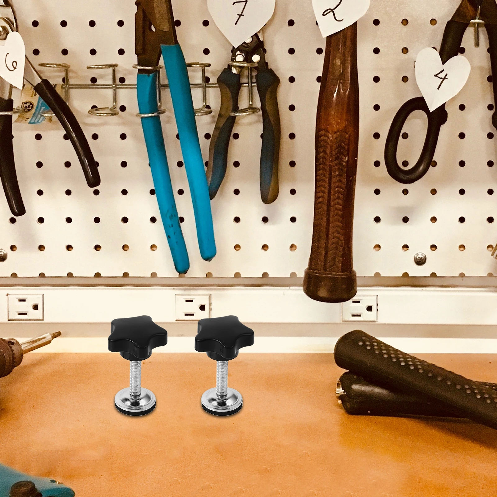 

4pcs Hand Knob Tightening Screw Clamping Screw Knob Replacement Machine Handle M8X35 Metal Thread Screws Vise Tool Parts