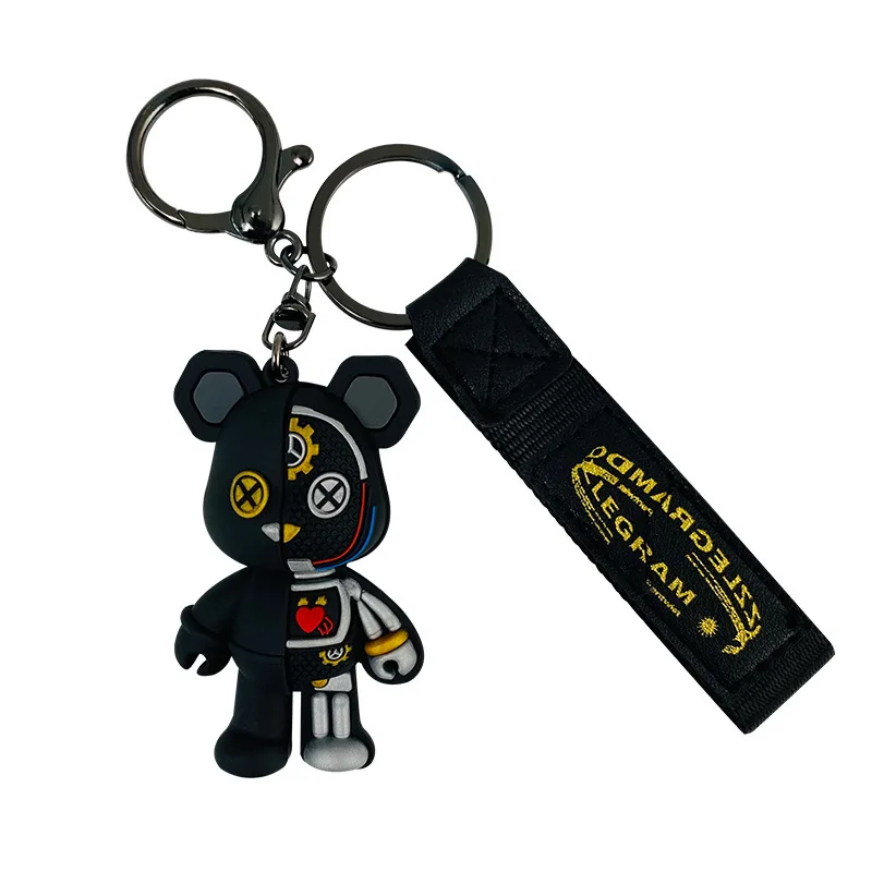 Cartoon Mechanical Bear Cute Boudoir Personality Key Ring Chain Bag Small Pendant Accessories Keychain Decoration Gift Wholesale