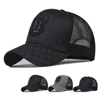 R Letter Icon Men's Baseball Cap for Male Summer Outdoor Adjustable Sports Hip Hop Hat Breathable Mesh Trucker Sunscreen Caps