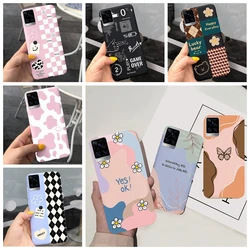 For Vivo V20 Case V2025 V2024 Cute Color Block Phone Cases For Vivo V20 2021 Cover V 20 V2040 Fundas Bumper Matte Soft Silicone
