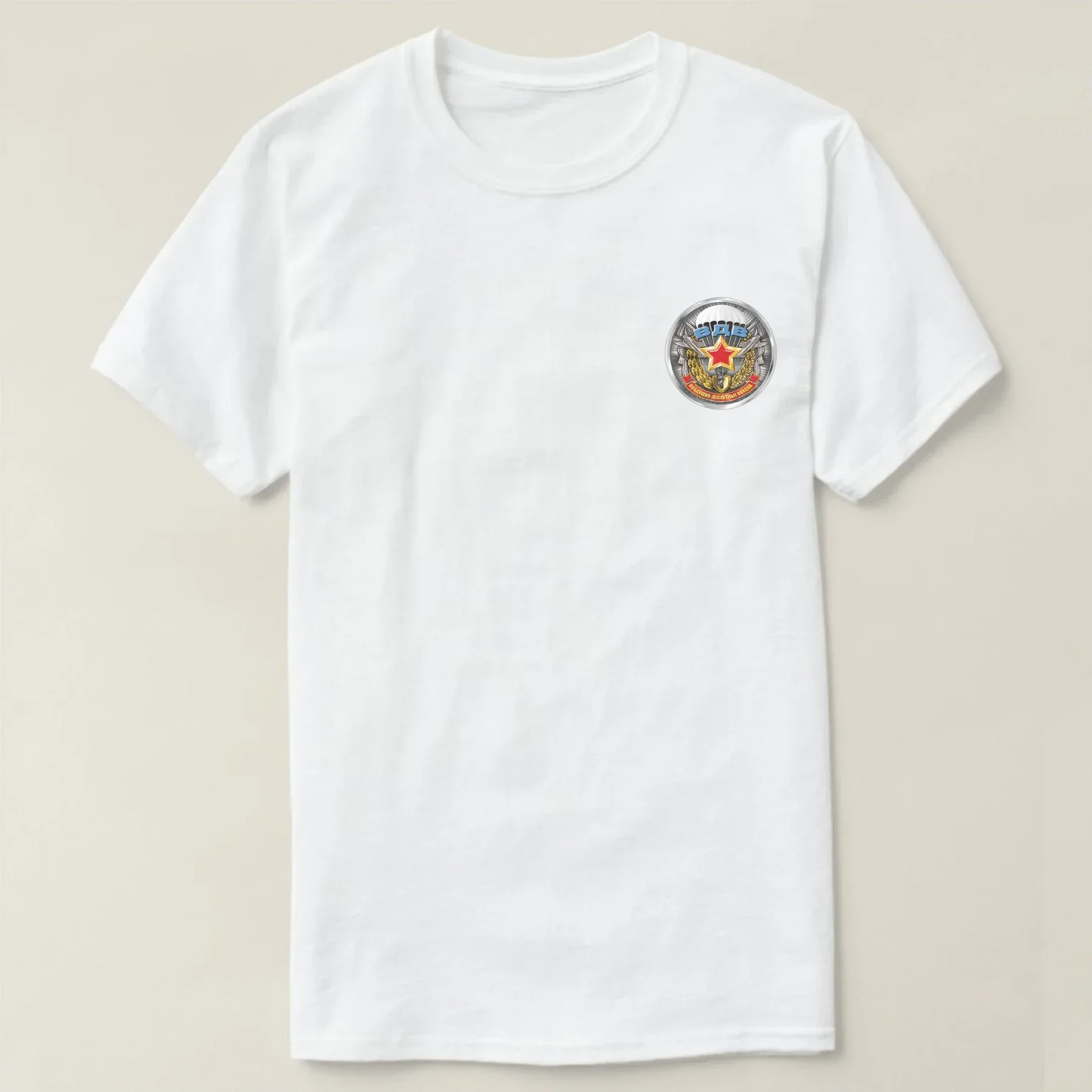 USSR Airborne Troops Russian Spetsnaz VDV Badge T-Shirt 100% Cotton O-Neck Short Sleeve Summer Casual Mens T-shirt Streetwear