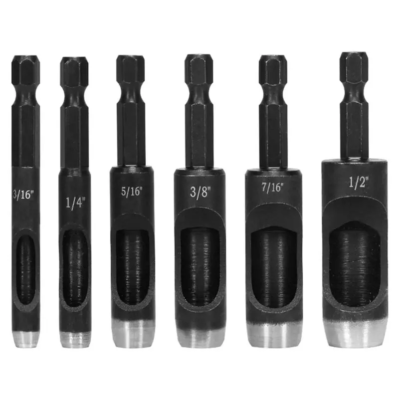 ABMR-Carbon Steel For Leather Hole Punch Set(6 Pcs), Hollow Punch Belt Puncher For Leather Belts& Watch Bands