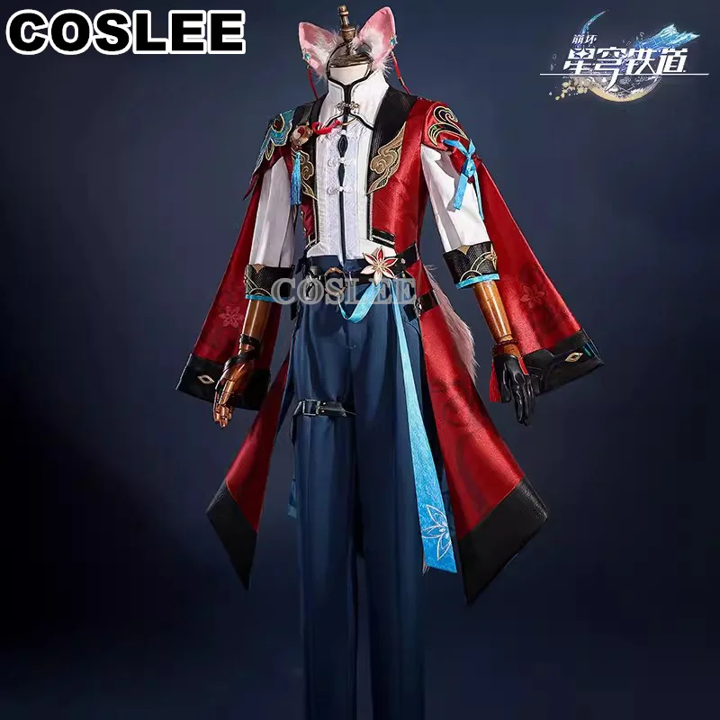 

COSLEE Jiao Qiu Косплей Honkai: Star Rail Костюм Jiaoqiu Модная красивая униформа Игровой костюм Хэллоуин Вечеринка Ролевая игра Наряд Мужчины