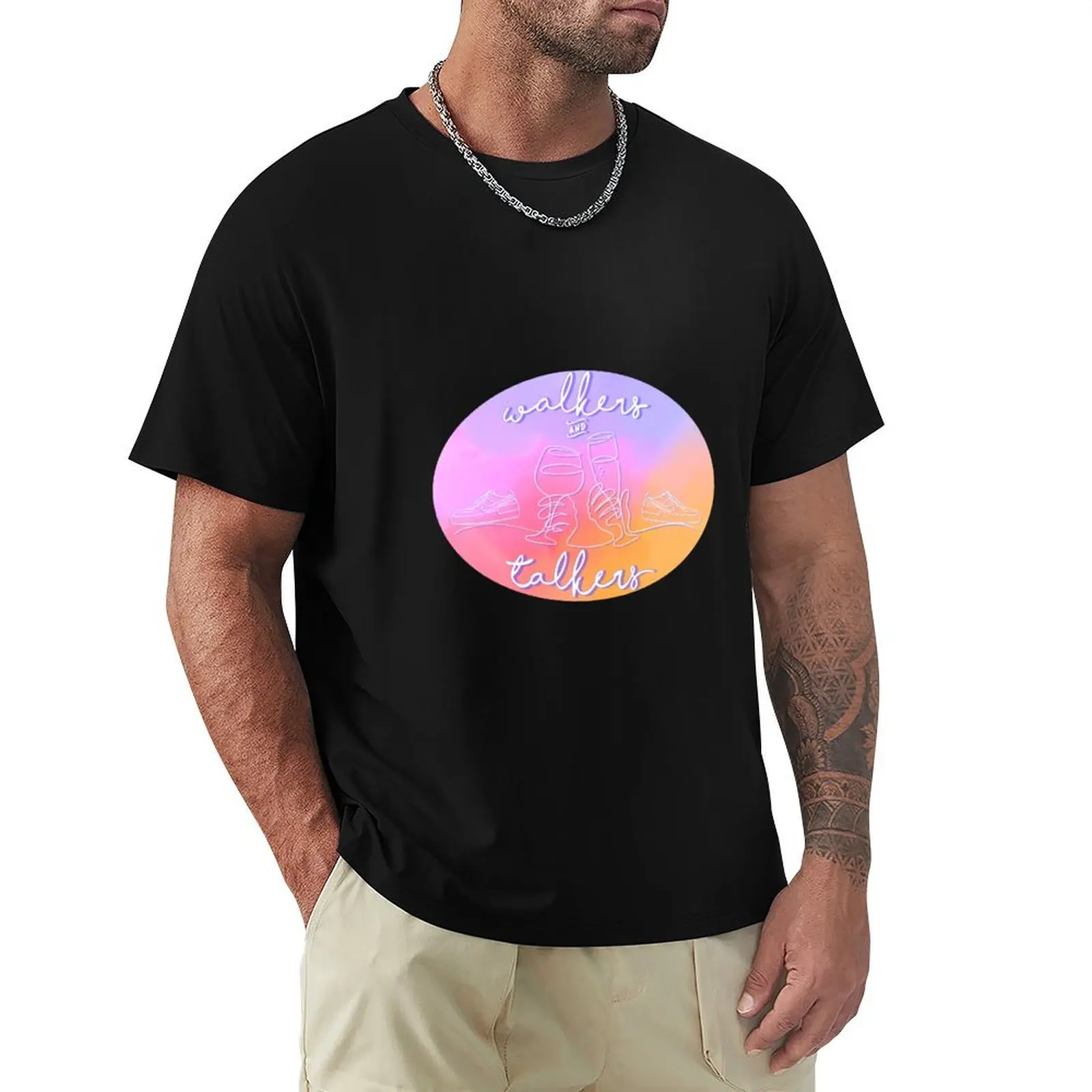 Walkers and Talkers T-Shirt Relaxed Fit Casual Short Sleeve Top