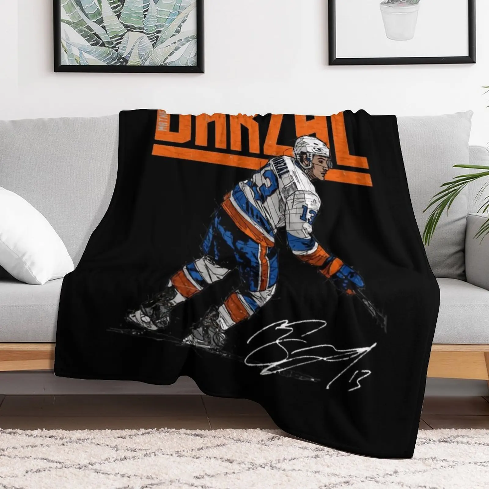 Mathew Barzal Hyper Throw Blanket