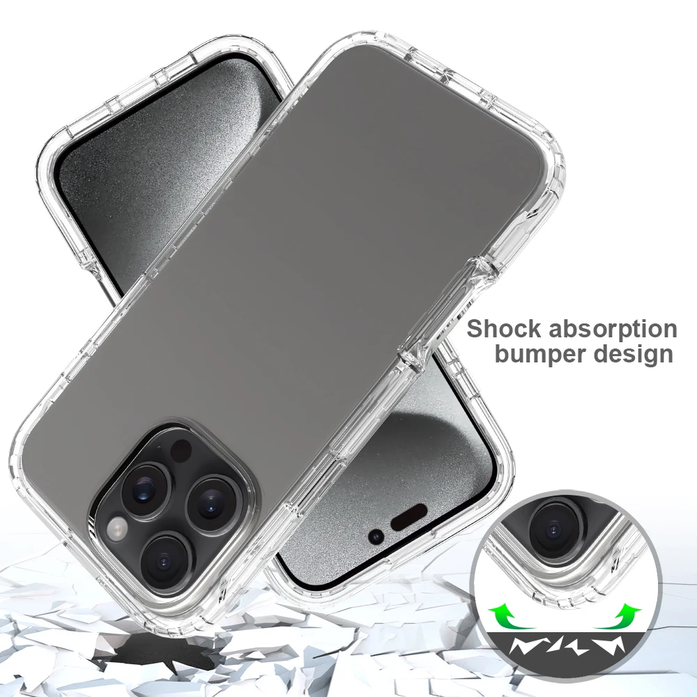 Funda de cobertura completa para iPhone 16 Pro Max iPhone16 16Plus 16Pro Funda transparente TPU/PC armadura de 360 grados Funda de teléfono a prueba de golpes