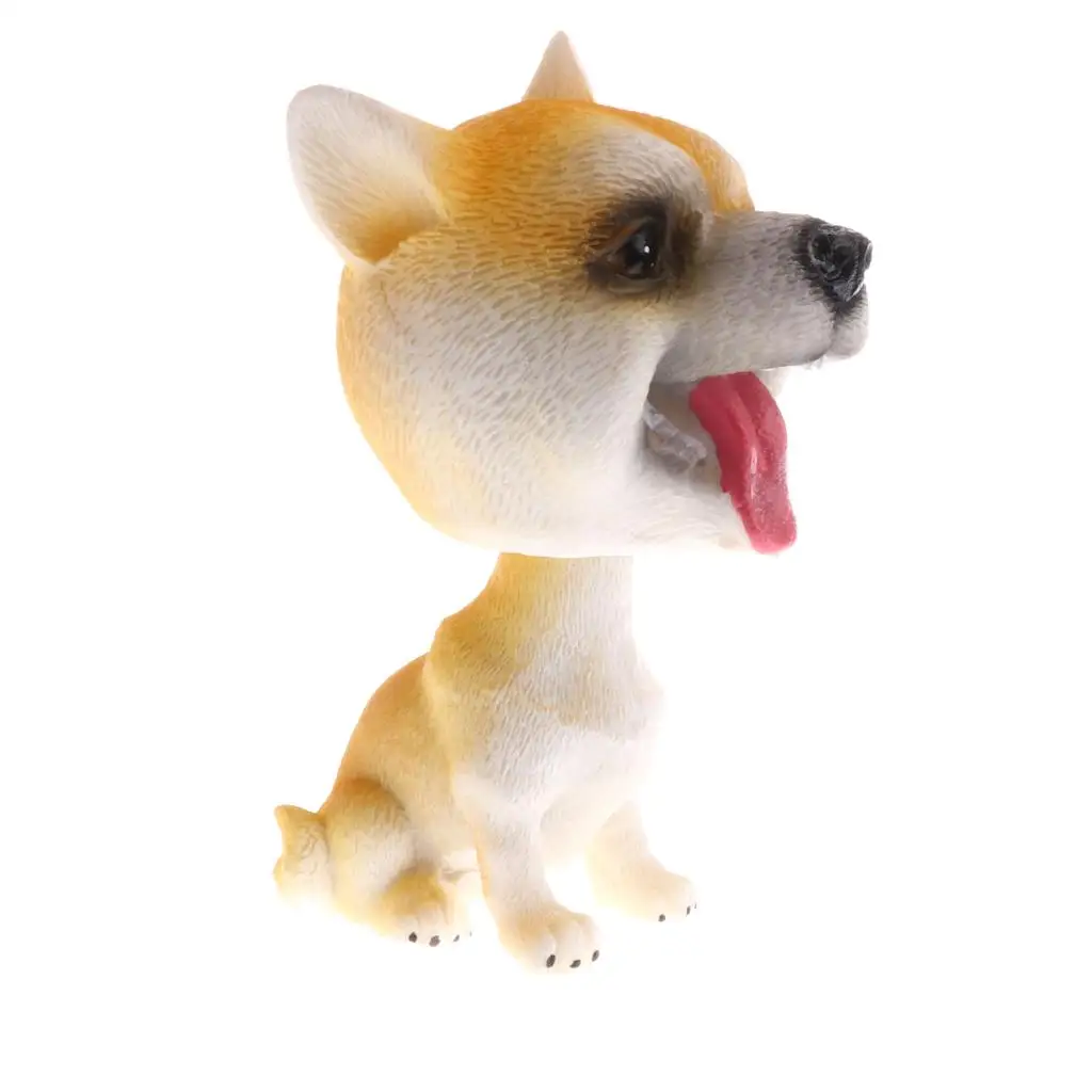 Auto Accessories Dog Model Toy Adorable Shaking Head Doll Bobbing Puppy for Car and Office Decor