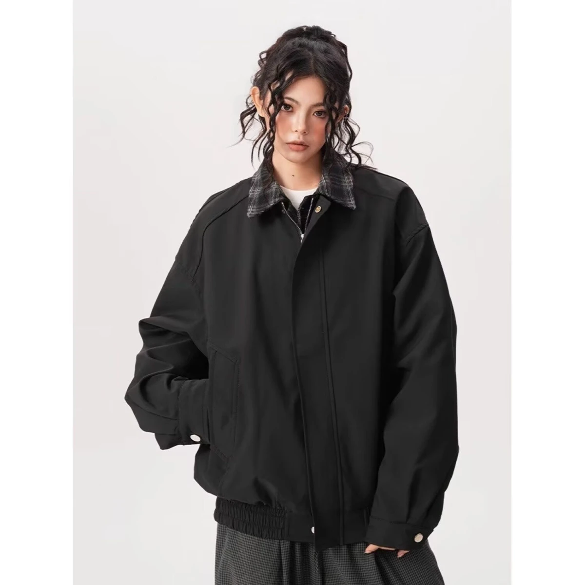 

Wassup американский ретро однотонный джет с лацканами мужская свободная повседневная коричневая верхняя одежда модная универсальная элитная одежда