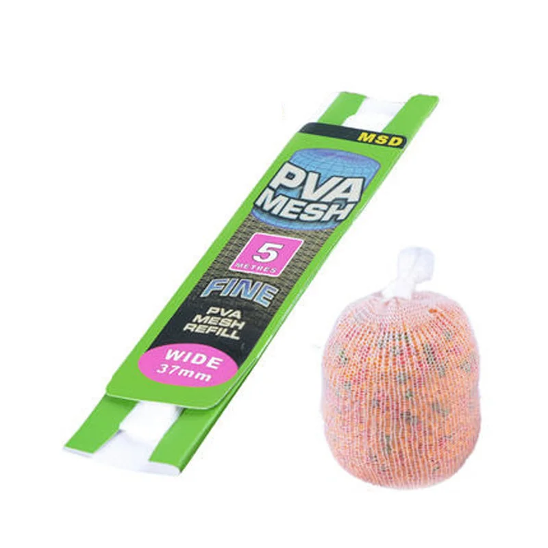 

5M/20M Soluble PVA Mesh Refill Carp Fishing Feeder Lures Refill Rig Hook Bait Wrap Bags 25/37/44mm PVA Bag Fishing Accessories