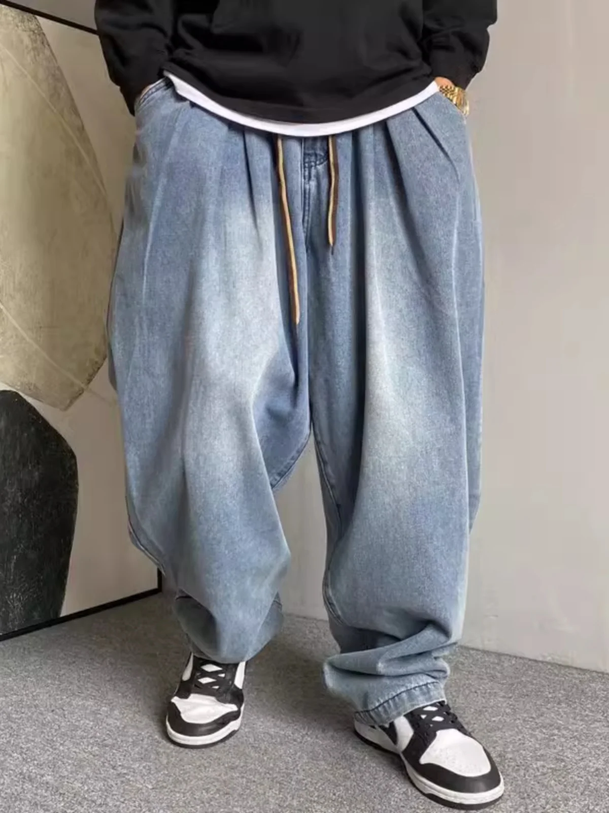 

Мужские джинсы Waed American Casual Harlan Cone, весна 2025, свободные широкие джинсы, молодежные модные джинсовые брюки Harlan Cone