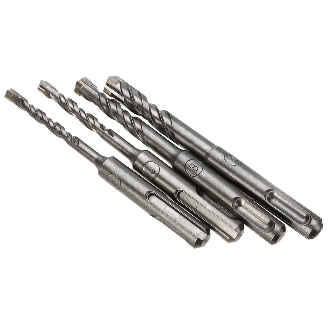 110 มม. 5/6/8/10mm Twist Drill Bit Saw SDS Plus Masonry เจาะเกลียวคู่ค้อนเจาะ Bits สำหรับงานไม้เครื่องมือ