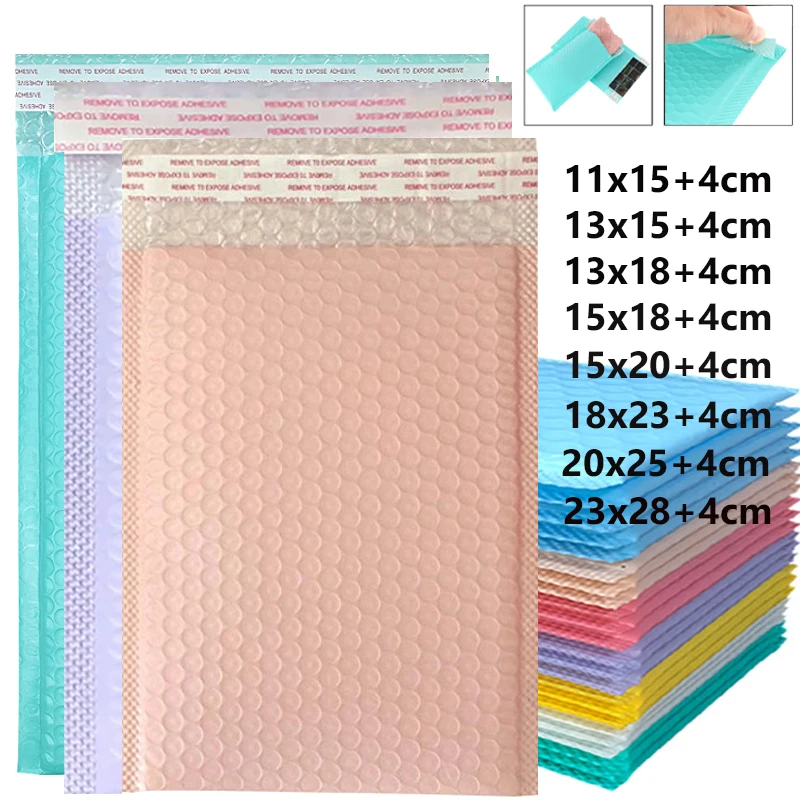 

50Pcs Pink Bubble Mailers Foam Self Seal Envelope Bag Waterproof Mailer Padded Shipping Bags Christmas Gift Packaging Supplies