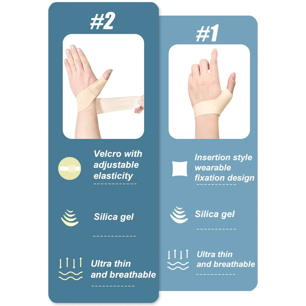 Camada elástica do suporte do polegar, manga de compressão do polegar, protetor para aliviar a artrite, dor nas articulações, tendinite, 1pc
