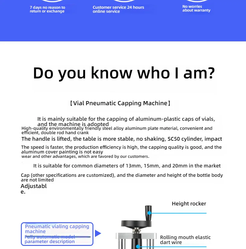 Desktop Semi-Auto Vial Sealing Machine Injec tion Glass Oral Liquid Bottle Ampou