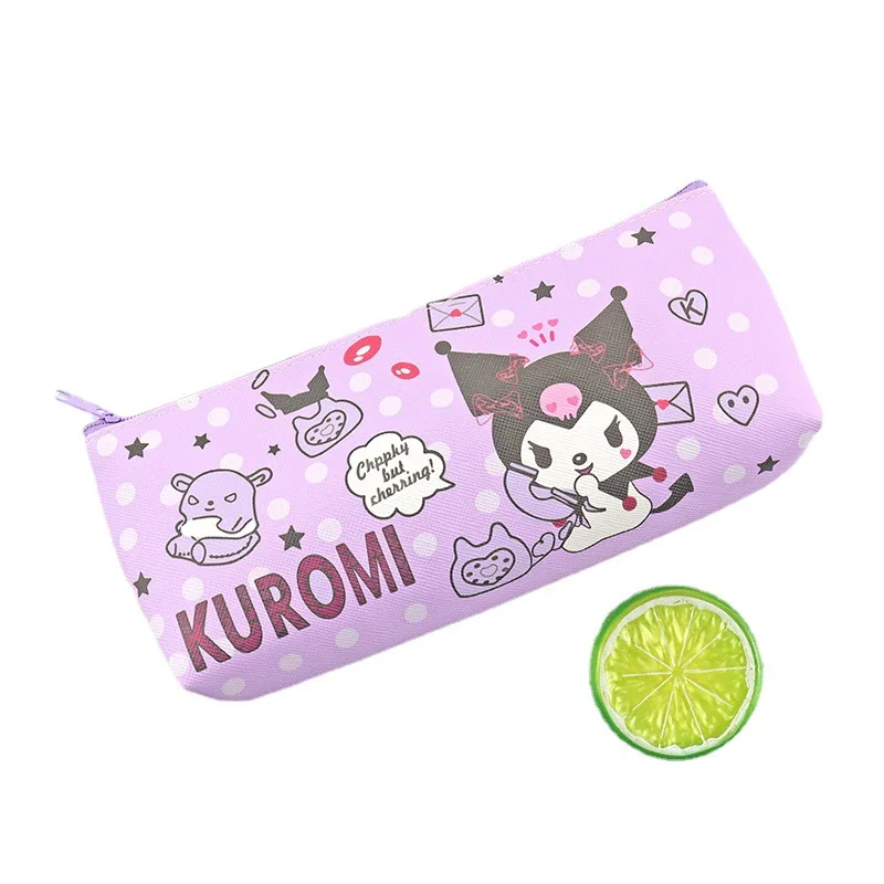 2024 Sanrio Stationery Bag Kawaii Mymelody Kuromi Cinnamoroll Student Cartoon PU Stationery Storage Bag Children\\\'s Pencil Bag