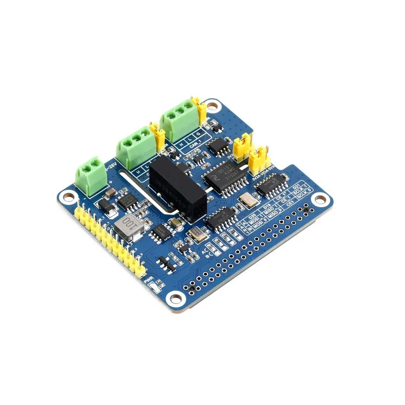 2-Channel Isolated CAN Bus Expansion HAT For Raspberry Pi DualChips SolutionStackable Design For Expanding Multiple CAN Channels