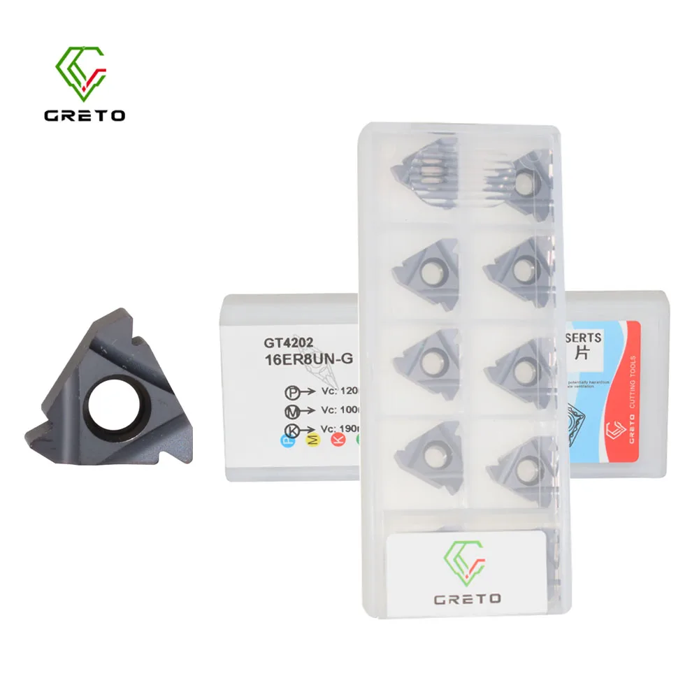 

GRETO 16ER10UN 16ER11UN 16ER12UN 16ER13UN 16ER14UN GT4201 GT4202 16ER8UN 16ER9UN Carbide Threading Inserts Cutting Turning Tool