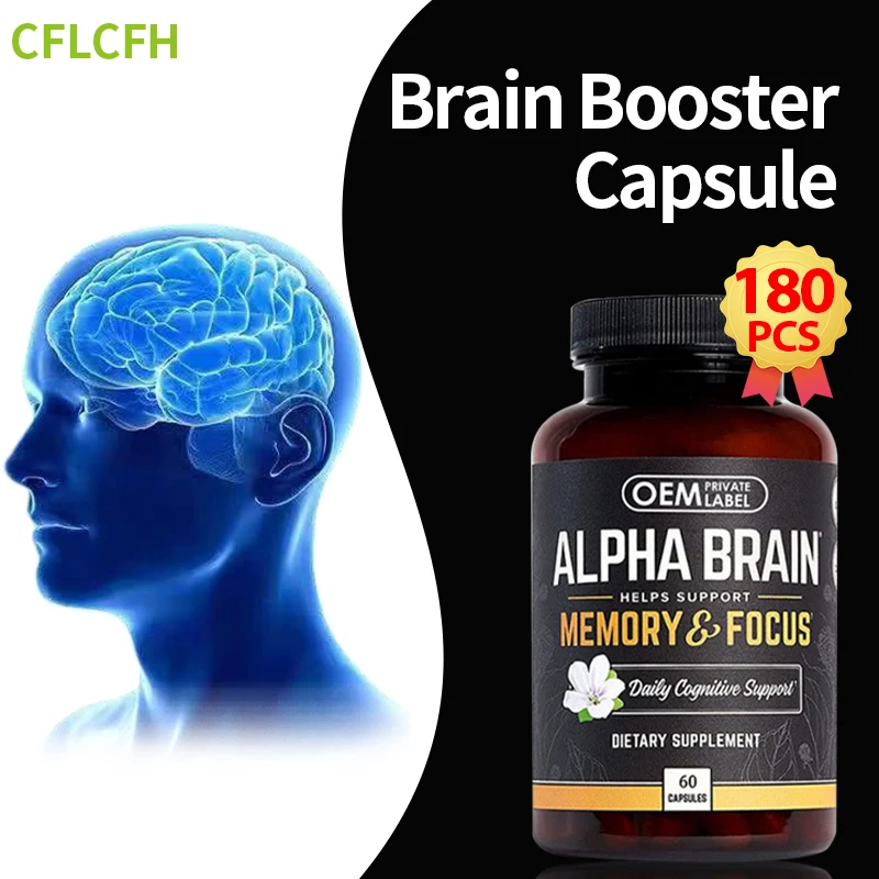 

Nootropic Brain Booster Capsule ALPHA-GPC L-theanine Phosphatidylserine Vegetarianism Capsules Enhance Memory Focus Supplements