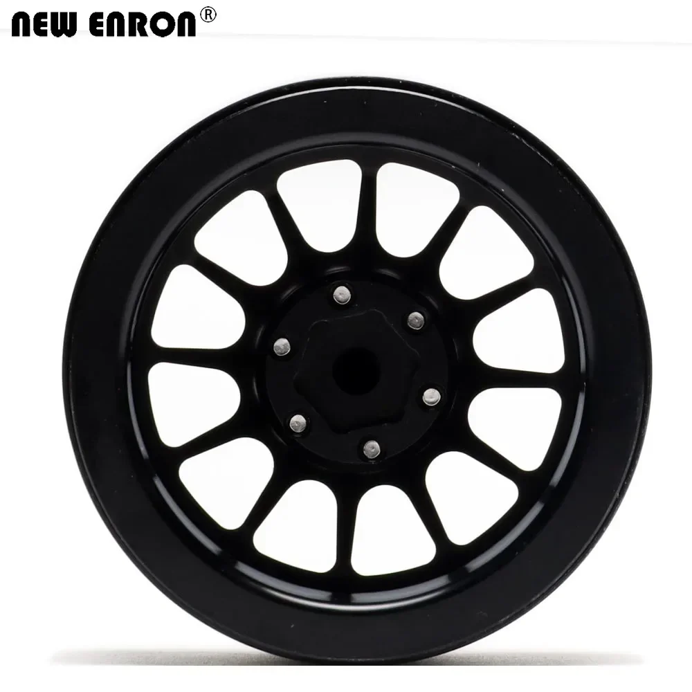 Cerchione del mozzo delle ruote Beadlock a 12 raggi CNC da 2,2 pollici per 1/10 RC 12mm Hex Crawler Axial SCX10 II 90046 TRX-4 KM2 YETI RR10