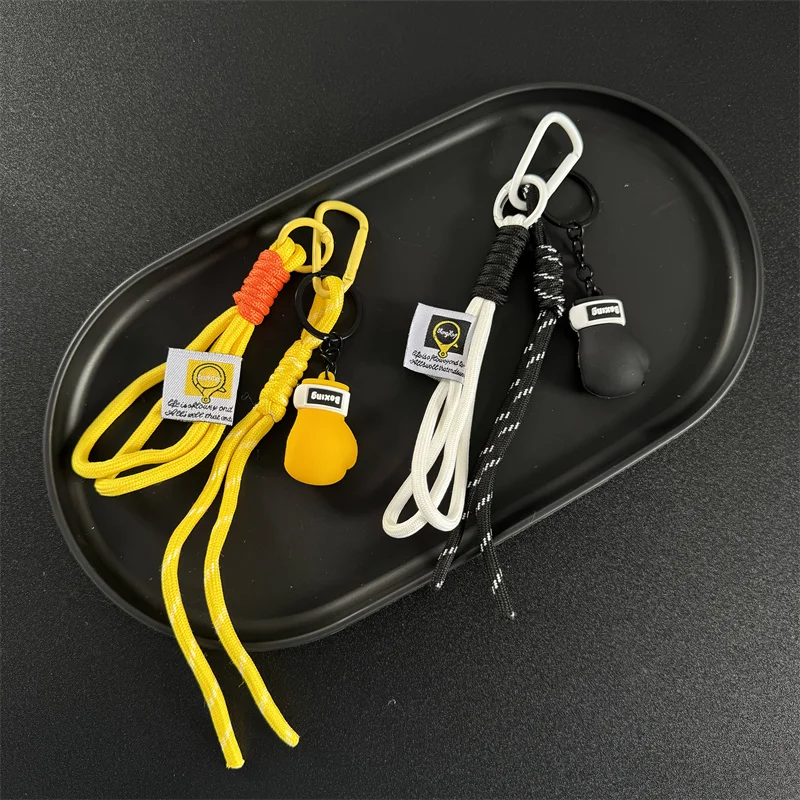 Niedliches Boxhandschuh-Schlüsselanhänger-Set aus PVC-Weichgummi, Geschenk für Sportliebhaber, Rucksack-Anhänger, Souvenir, Großhandel