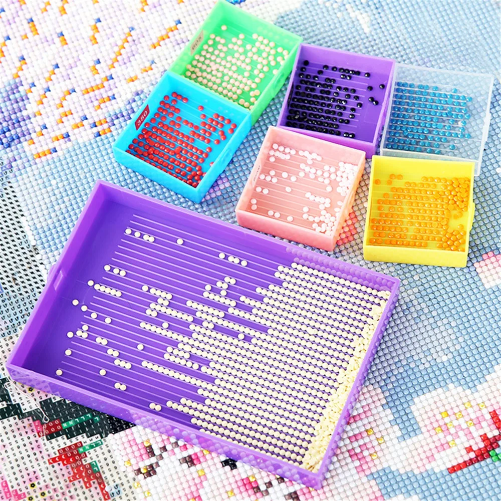 New Diamond Painting Pen Diamond Painting Glue Clay Bead 6 Grid Palette Tray Cross Stitch Embroidery Sewing Storage Accessories