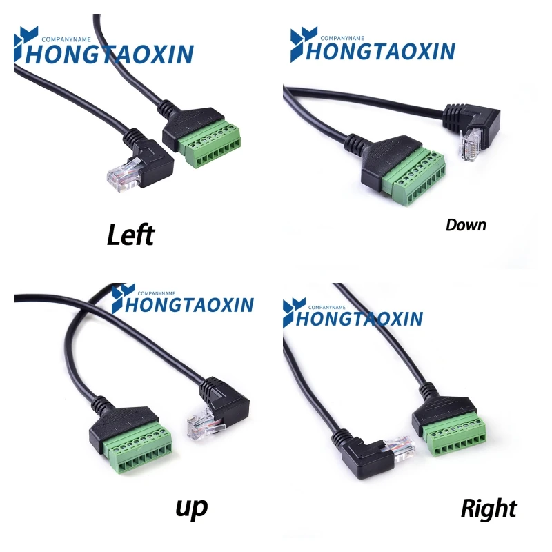 O adaptador verde sem solda da rede do terminal Rj45, conector Rj45 estende, 8P8C, 8 Pin