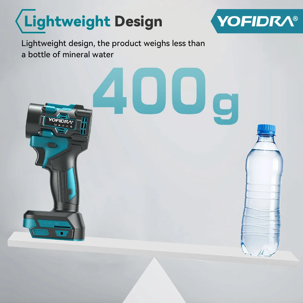 YOFIDRA 1200 واط 2IN1 منفاخ هواء كهربائي بدون فرشاة وشفط مروحة تربو لاسلكية أداة تنظيف الغبار والثلج لدبوس بطارية ماكيتا