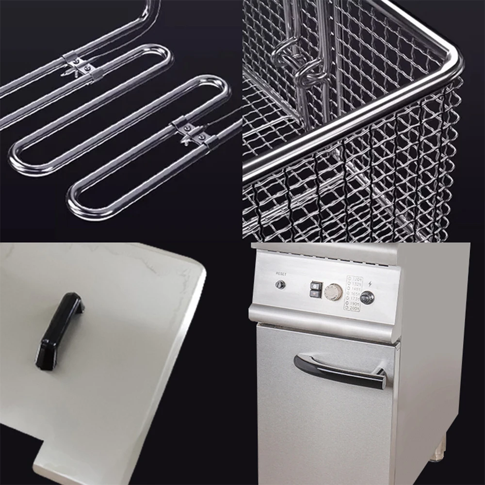 

Gas Donut Fryer Funnel Cake Fryer Single Basket Commercial Potato Chips Deep Fryer Machine for Fried Pastries