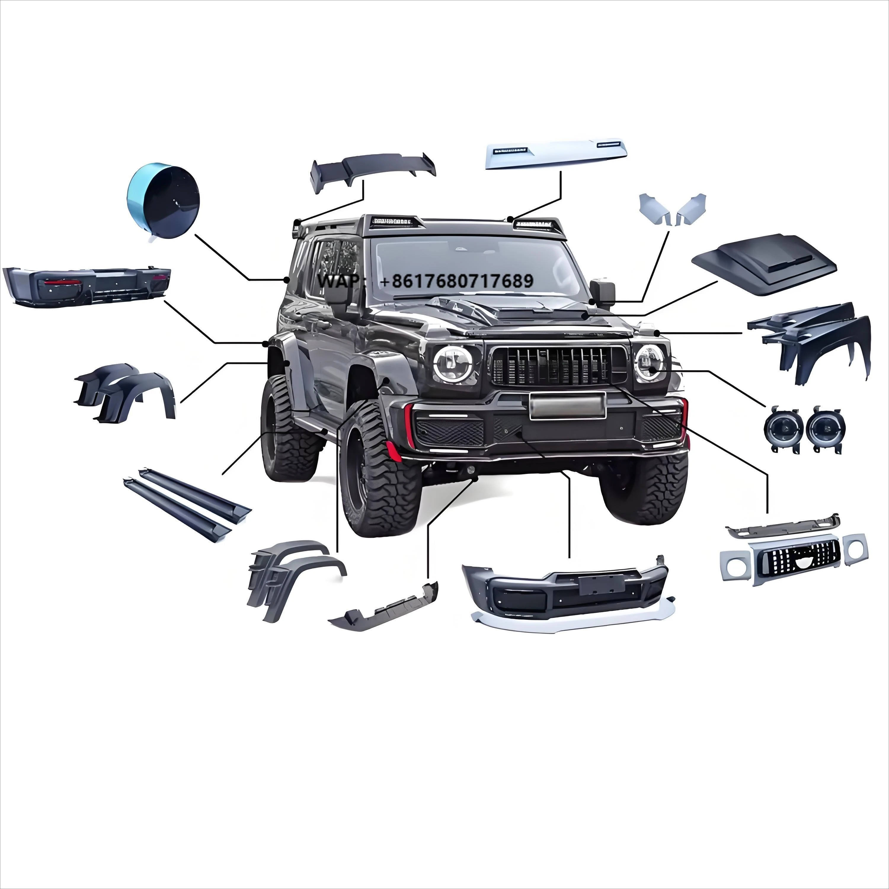 

Upgrade for Gwm Tank 300 Body Kit Set for Great Wall Gwm Tank 300 Accessories Body Kit Car Front Bumper Roof Rack Accessories