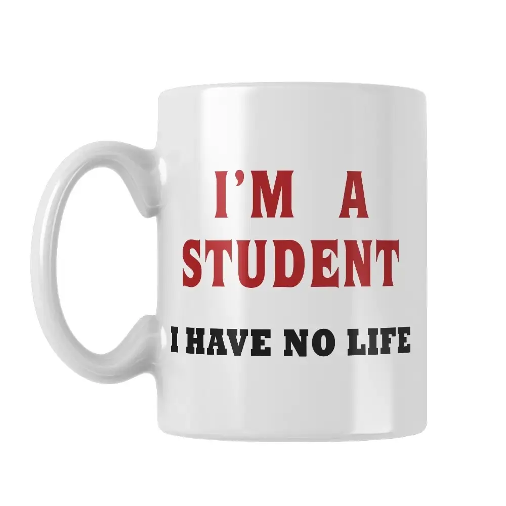 I'm A Student I Have No Life Coffee Mug Ceramic Tea Travel Cup Friends Students Birthday Gifts