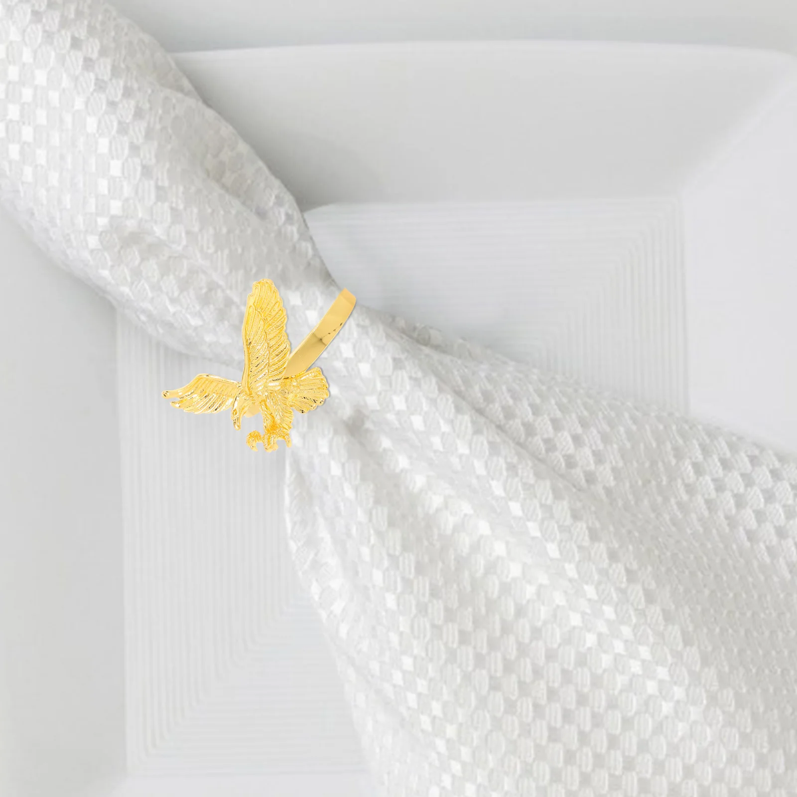 

4Pcs Eagle Napkin Rings Metal Serviette Buckles Elegant Chic Napkin Buckle Party Table Decor Compact Serviette Buckle