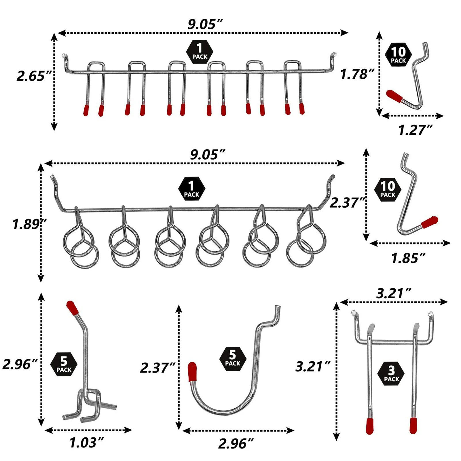 Ganchos de Metal para tablero de clavijas, Kit surtido de organizador, cerraduras de clavija, aplicaciones colgantes, 114 piezas/140 piezas