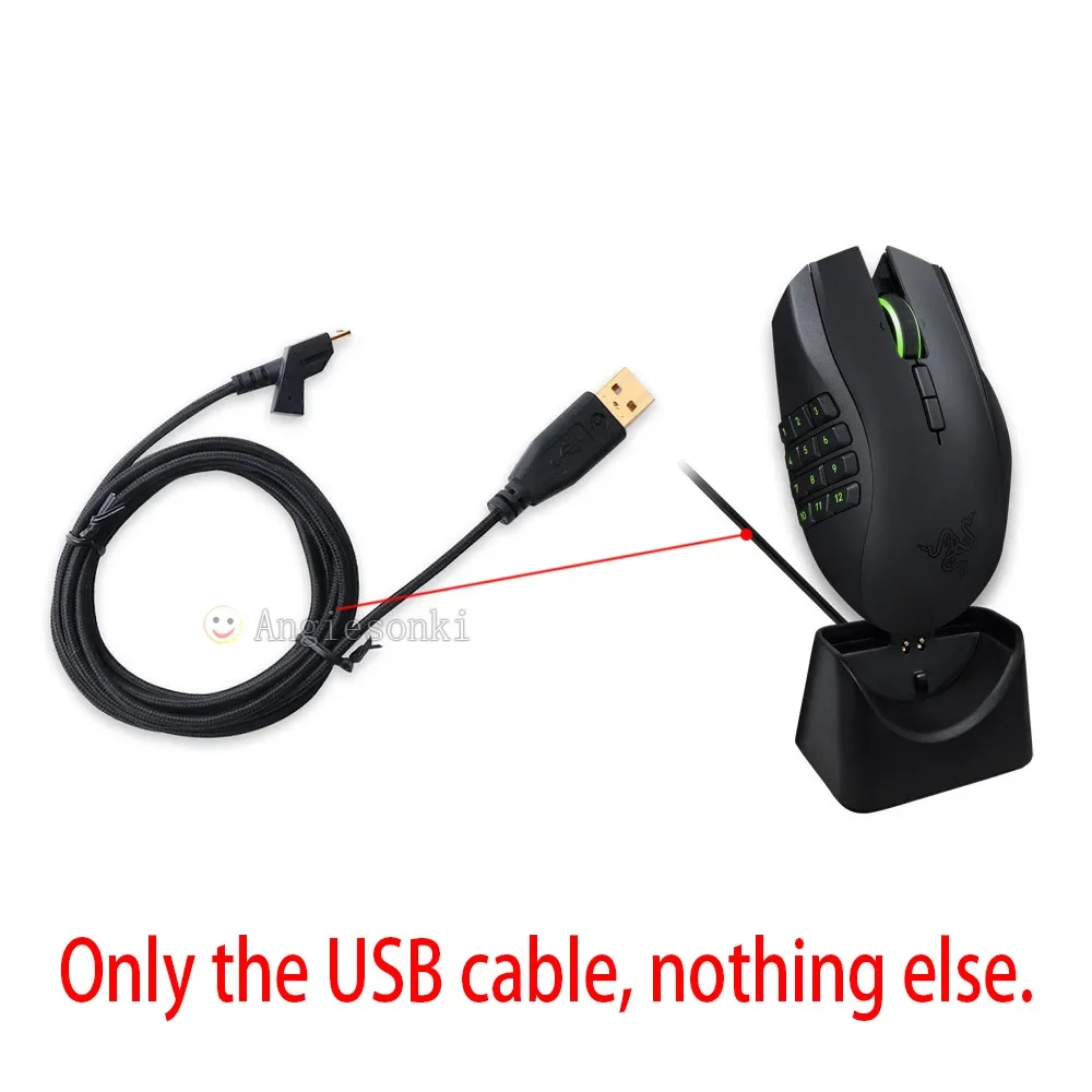 Original USB Charing Cable for Razer Naga Epic Chroma Wireless Gaming Mouse 2