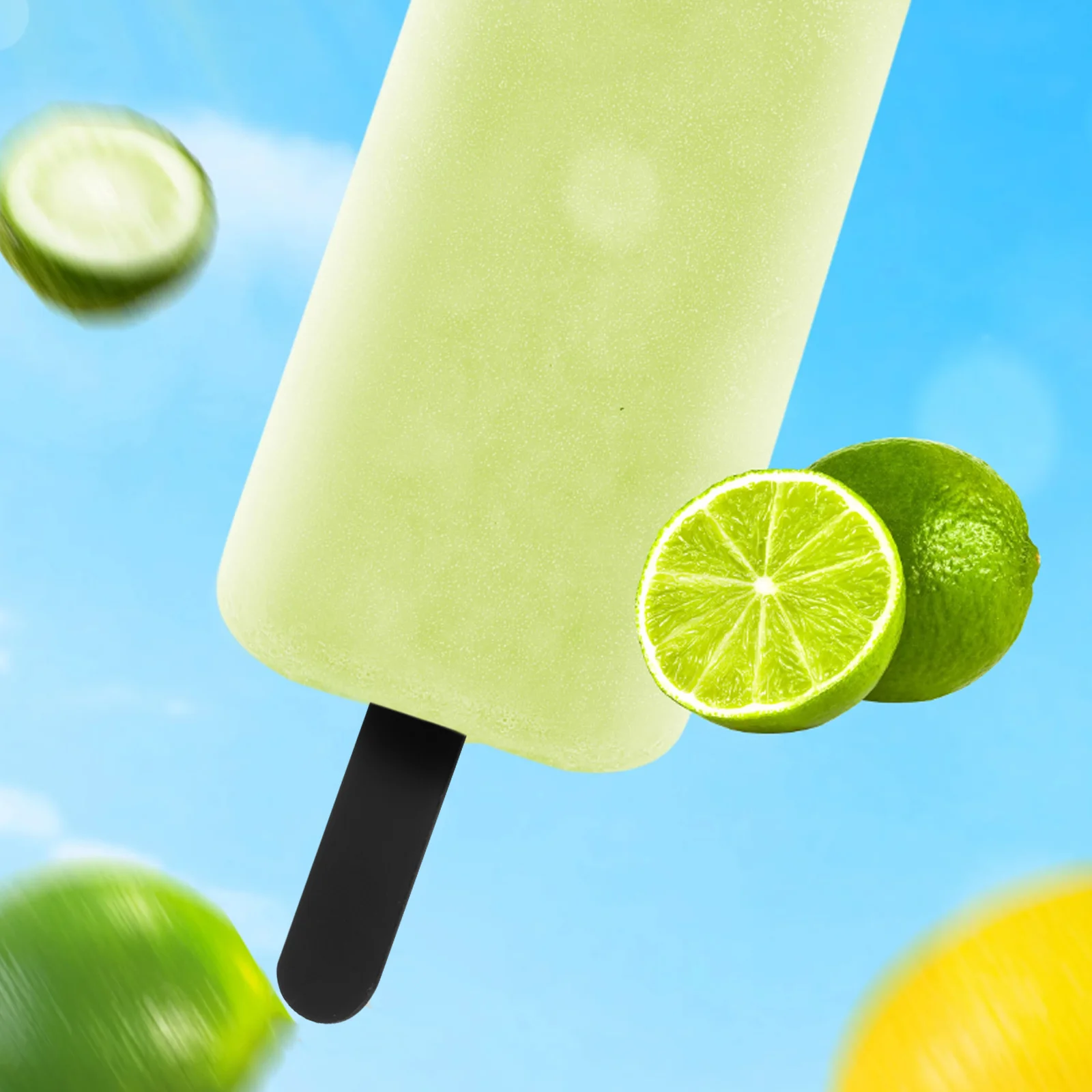 

50Pcs Acrylic Reusable Ice Pop Sticks 4.5 Inch for Homemade Popsicles DIY Dessert Sticks Candy Making Tools Summer Events