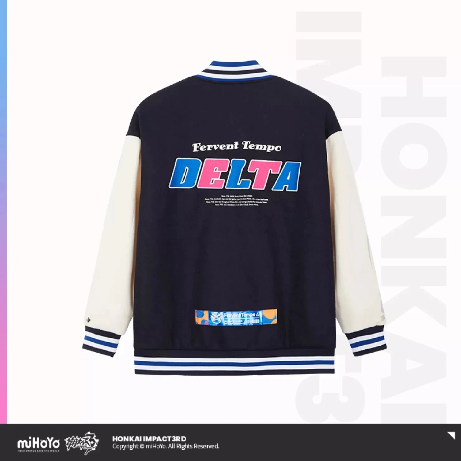 3D Game Honkai Impact 3 Fervent Tempo Δ 8-bit Themed Cosplay Top Baseball Jersey Anime Fashion Couple Jacket Halloween Costumes